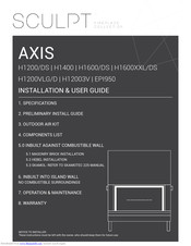 Sculpt Fireplaces H12003V Installation & User Manual