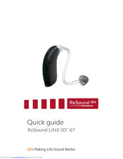 ReSound LiNX3D 67 Quick Manual