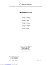 Hanwha Solar HSL60P6-PC-1-xxxE Installation Manual