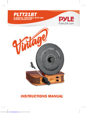 Pyle VINTAGE PLTT21BT Instruction Manual