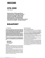 Blaupunkt GTA 5000 Fitting Instructions / Operating Instructions