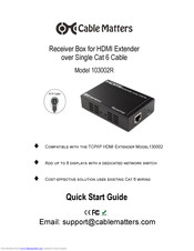 CABLE MATTERS 103002R Quick Start Manual