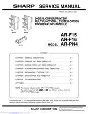 Sharp AR-F15 Service Manual