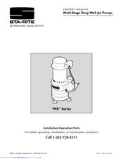 STA-RITE MSD-6 Owner's Manual