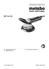 Metabo RF 14-115 Operating Instructions Manual