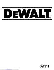 DeWalt DW911 Owner's Manual
