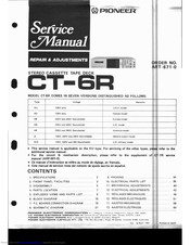 Pioneer WTM-A4 Service Manual