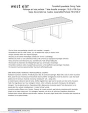 West Elm 902127 Assembly Instructions Manual