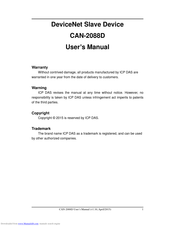 ICP DAS USA CAN-2088D User Manual