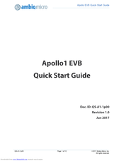 ambiq micro Apollo1 EVB Quick Start Manual