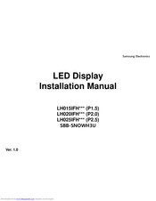Samsung LH020IFH SERIES Installation Manual