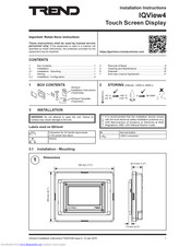 TREND IQView4 Installation Instructions Manual