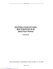 Telindus 1134 Quick Start Manual