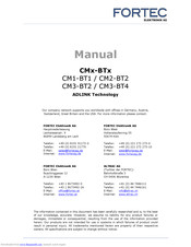 Fortec Star CM1-BT1 Manual