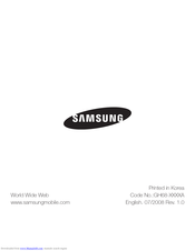 Samsung HKT600 Manual