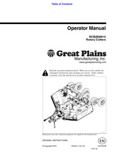 GREAT PLAINS RCB6610 Operator's Manual