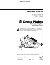 GREAT PLAINS RC4015 Operator's Manual
