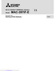 Mitsubishi MAC-397IF-E Installation Manual