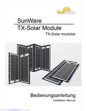 SunWare TX-Solar Installation Manual