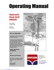 HYCON HRD20 Operating Manual