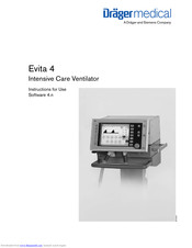 Drager Medical Evita 4 Instructions For Use Manual