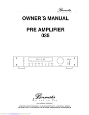 Burmester 035 Owner's Manual