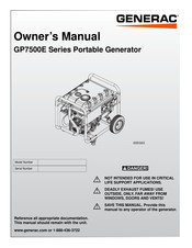 Generac power systems GP7500E GP SERIES Manuals | ManualsLib