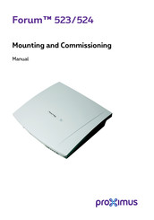 Proximus forum 523 Mounting And Commissioning Manual