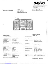Sanyo MCD-S660F Service Manual