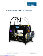 PRODIM ORCABOT XXL PRO2 Manual