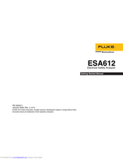 Fluke Biomedical ESA612 Getting Started Manual