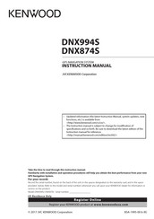 Kenwood DDX6705S Instruction Manual