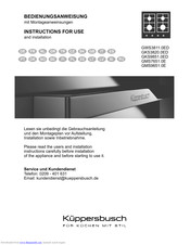 Küppersbusch GMS7651.0E Instructions For Use Manual
