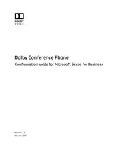 Dolby Laboratories Conference Phone Configuration Manual