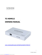 Vision TC-HDMI12 Owner's Manual