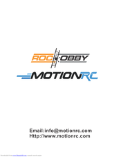 Roc Hobby MOTION RC Operating Manual