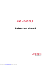 JINS MEME ES_R Instruction Manual
