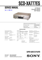 Sony SCD-XA777ES  / Mode d’emploi Service Manual
