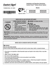 Comfort Flame MFBOD24PM Installation And Operation Instructions Manual