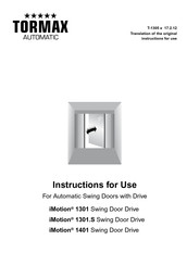 Tormax iMotion 1401 Instructions For Use Manual