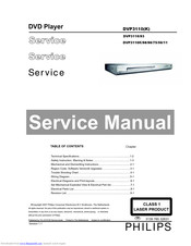Philips DVP3110K/56 Service Manual