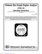 Electronics International UBG-16 Operating Instructions Manual