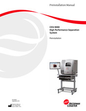 Beckman Coulter CESI 8000 Preinstallation Manual