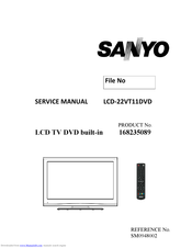 Sanyo LCD-22VT11DVD Service Manual
