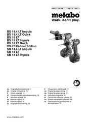 Metabo SB 14.4 LT Impuls Original Instructions Manual