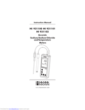 Hanna Instruments HI 931100 Instruction Manual