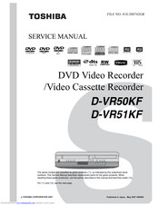 Toshiba D-VR50KF Service Manual