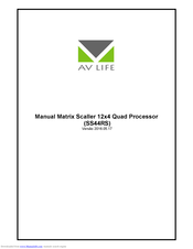AV Life SS44RS Manual