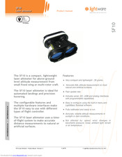 Lightware SF10 Product Manual
