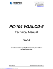 Kontron PC/104 VGALCD-6 Technical Manual